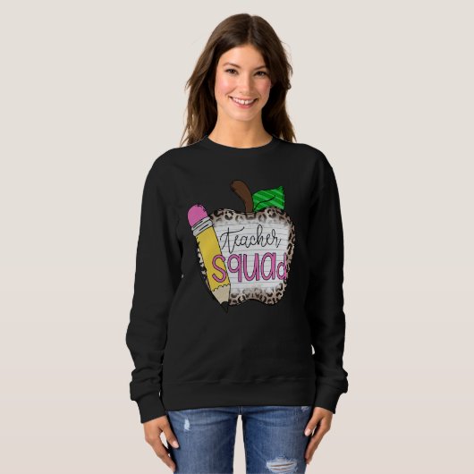 Teacher Squad  Teacher Leopard Sweatshirt (Vorne ganz)