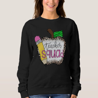 Teacher Squad  Teacher Leopard Sweatshirt