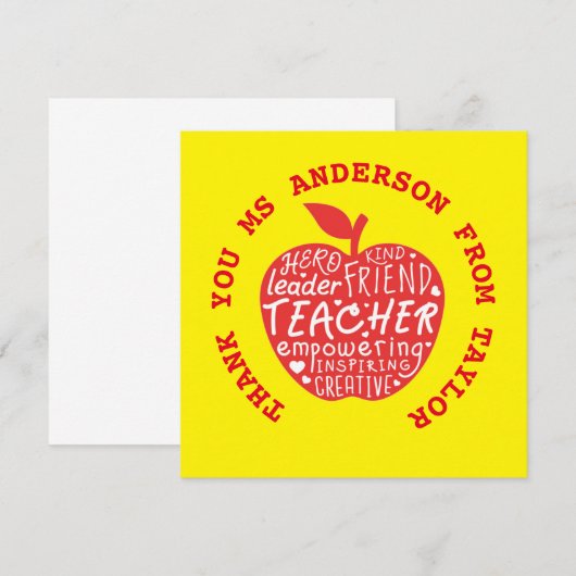 Teacher Stickers - BEST Quotes Apple (Vorne/Hinten)