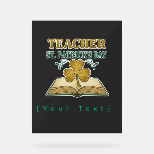 Teacher & Student Class of 2026 - Knowledge is Lig Acrylschild (Vorderseite)