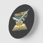 Teacher & Student Class of 2026 - Knowledge is Lig Runde Wanduhr (Winkel)