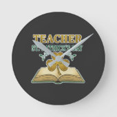 Teacher & Student Class of 2026 - Knowledge is Lig Runde Wanduhr (Vorderseite)