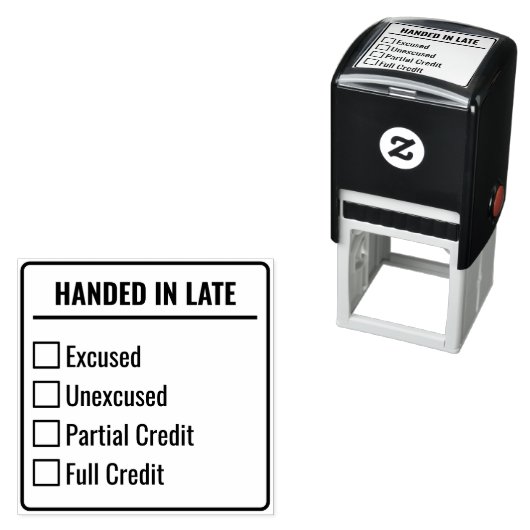 Teacher Student Late Grading Checklist Permastempel (Beispiel)