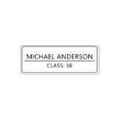 Teacher & Student Name Book Minimalist Classroom Permastempel (Design)