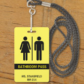 Teacher Student School Restroom Bathroom Pass Ausweis