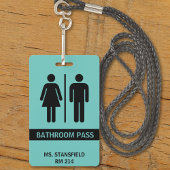 Teacher Student School Restroom Bathroom Pass Ausweis