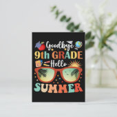 Teacher Students Goodbye 9th Grade Hallo Sommer Postkarte (Stehend Vorderseite)