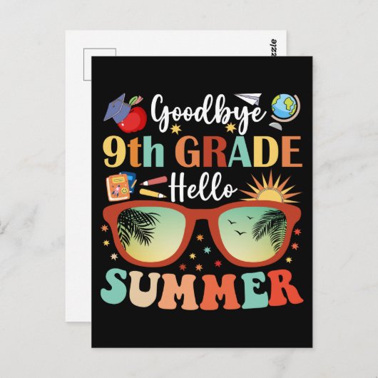 Teacher Students Goodbye 9th Grade Hallo Sommer Postkarte (Vorne/Hinten)
