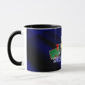 Teacher Super Power, farbenfrohe Banner Tasse (Links)