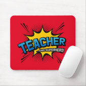 Teacher & Superhero - Geschenk der Schule Mousepad (Mit Mouse)
