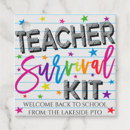 Teacher Survival Kit Gift Tags, Welcome Back Geschenkanhänger