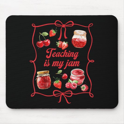 Teacher Teach Loves Insre Strawberry Teaching Is M Mousepad (Vorne)