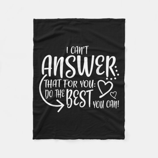 Teacher Test Day Gift Testing Quote State Exam Lad Fleecedecke (Vorderseite)