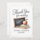 Teacher Thank You Card Dankeskarte (Vorne/Hinten)