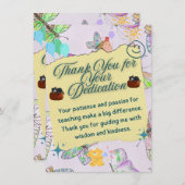 teacher thank you card. dankeskarte (Vorne/Hinten)