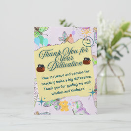 teacher thank you card. dankeskarte