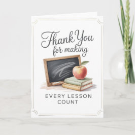 Teacher Thank You Card Karte