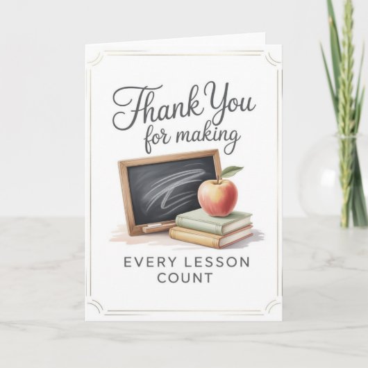 Teacher Thank You Card Karte (Vorderseite)