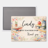 Teacher Thank You Gift | End of School Year Magnet (Vorderseite/Rückseite)