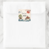 Teacher Thank You Gift | End of School Year Quadratischer Aufkleber (Tasche)