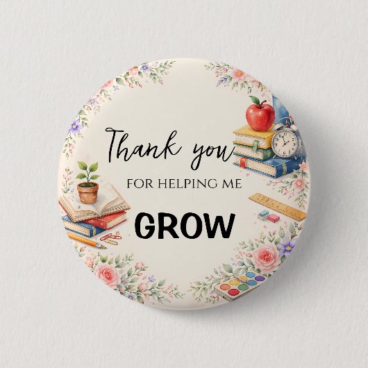 Teacher Thank You Gifts | End of School Year Button (Vorderseite)