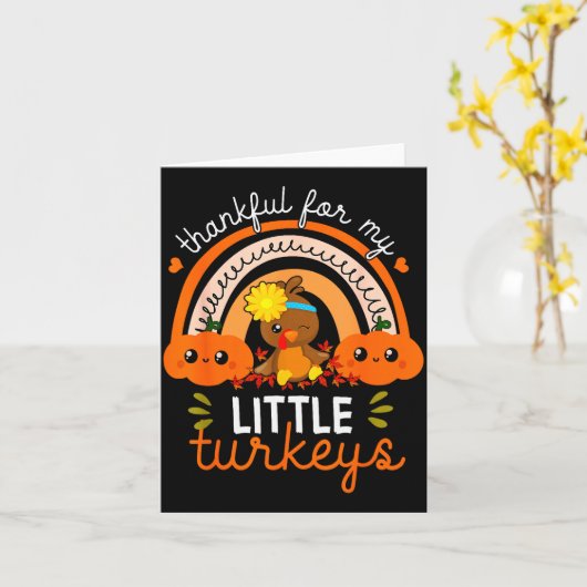 Teacher Thanksgiving Shirt Thankful For My Little Karte (Gelbe Blume)