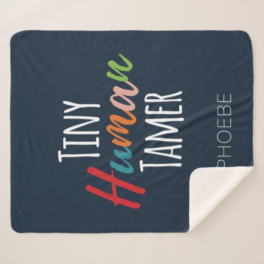 Teacher Tiny Human Tamer Kindergarten Sherpadecke (Vorderseite (Horizontal))