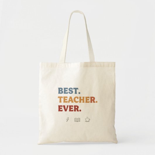 Teacher Tote Bag - Bester Lehrer je Tragetasche (Vorne)