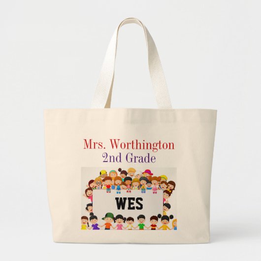 Teacher Tote Bag Jumbo Stoffbeutel (Vorne)
