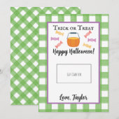 Teacher Trick oder Treat Halloween-Karteninhaber Dankeskarte (Vorne/Hinten)