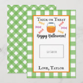 Teacher Trick oder Treat Halloween-Karteninhaber Dankeskarte (Vorne/Hinten)