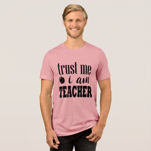 Teacher Typografy Zitat Tri-Blend Shirt (Vorderseite voll)