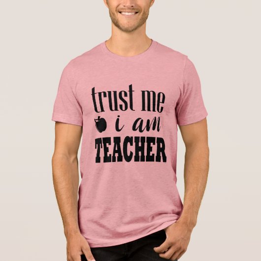 Teacher Typografy Zitat Tri-Blend Shirt (Vorderseite)