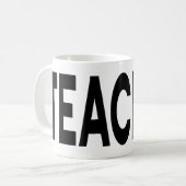 TEACHER Typography Educator Appreciation Gift Kaffeetasse (Vorderseite Links)