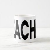 TEACHER Typography Educator Appreciation Gift Kaffeetasse (Mittel)