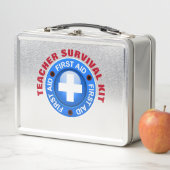 Teacher Überlebenskit - Anpassen der Rückseite ... Metall Brotdose (Beispiel)