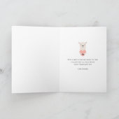 Teacher Valentine Card from Student | Cute Animals Karte (Innenseite)