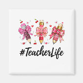 Teacher Valentine Coquette Bow Teacher Valentines  Magnet (Vorne)