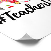 Teacher Valentine Coquette Bow Teacher Valentines  Poster (Ecke)