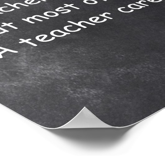 Teacher verleiht Shares Cares-Klassendekoration Poster (Ecke)