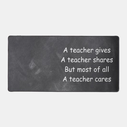 Teacher verleiht Shares Cares-Klassendekoration Schreibtischunterlage (Vorderseite)