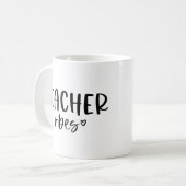 Teacher Vibes Coffee Cup, Niedliches Geschenk für  Kaffeetasse (Vorderseite Links)