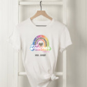 Teacher Vibes Rainbow Leopard Print T-Shirt