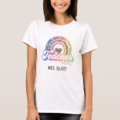 Teacher Vibes Rainbow Leopard Print T-Shirt (Vorderseite)