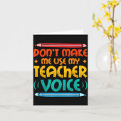 Teacher Voice Teacherlife Primary School Teacher Karte (Gelbe Blume)
