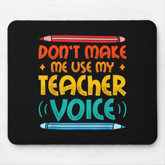 Teacher Voice Teacherlife Primary School Teacher Mousepad (Vorne)