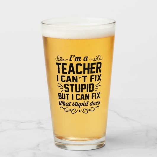 Teacher Weine Glas Bier Cup Sonntag Geschenke (Vorne (Gefüllt))
