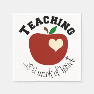 Teacher White Cocktail Paper Napkins Serviette