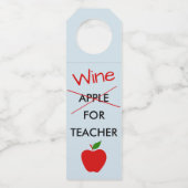 Teacher Wine Bottle Hanger Geschenk Etikett Flaschenanhänger (Vorderseite)