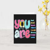 Teacher You Are Smart Brave Strong Kind Loved Moti Karte (Gelbe Blume)